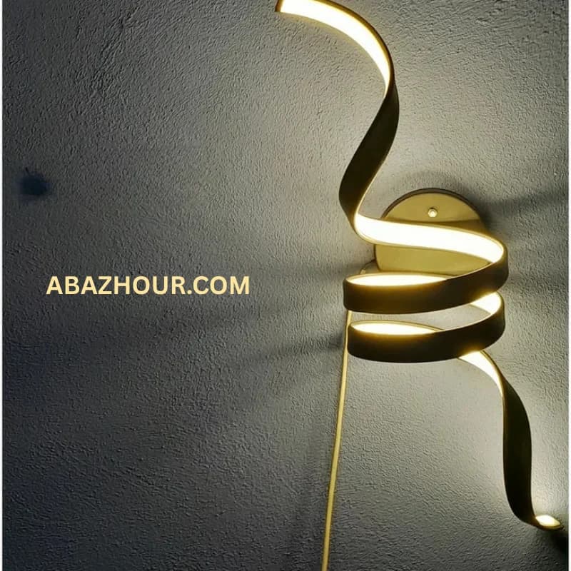 چراغ دیواری مدرن منحنی LED با کنترل کد DM217 — تصویر ۴