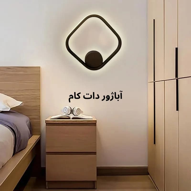 چراغ دیواری مدرن LED مدل مربع با کنترل کد DM216 — تصویر ۱۲