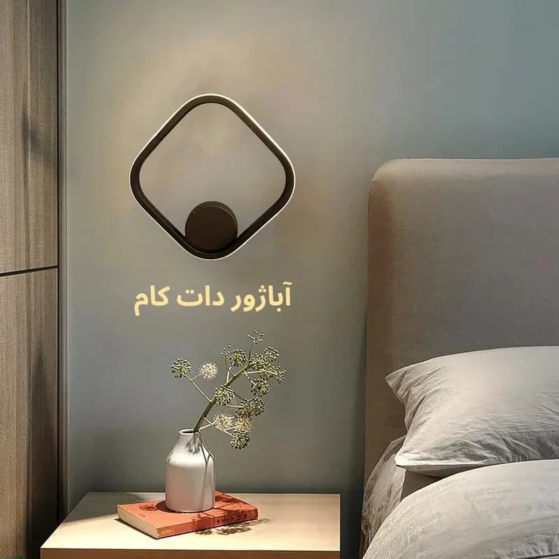 چراغ دیواری مدرن LED مدل مربع با کنترل کد DM216 — تصویر ۳
