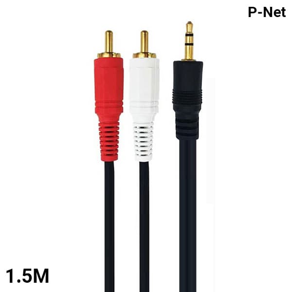 کابل صدا یک به دو 1.5 متری پی نت M-2rca