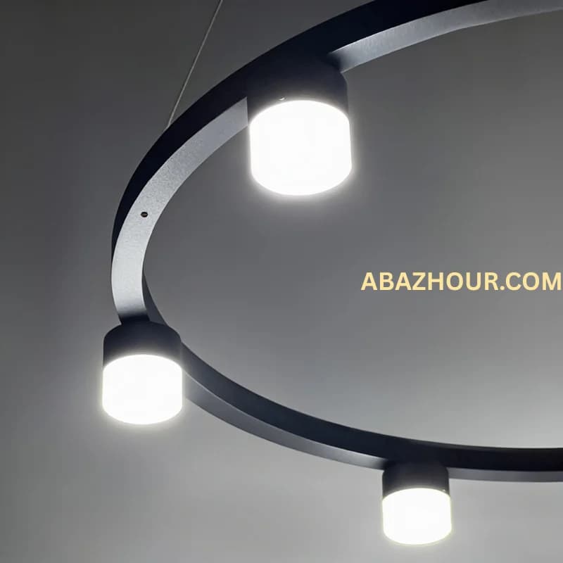 لوستر مدرن حلقه ای با بدنه آلومینیوم و اکریلیک کد CM468 — تصویر ۳