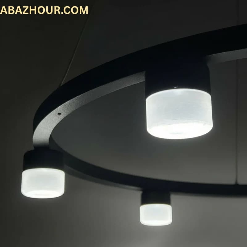 لوستر مدرن حلقه ای با بدنه آلومینیوم و اکریلیک کد CM468 — تصویر ۴