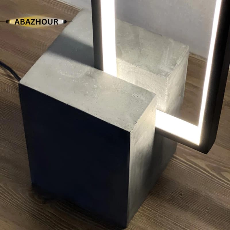 آباژور ایستاده مدرن LED مستطیل با بدنه آلومینیوم کد SM118 — تصویر ۵