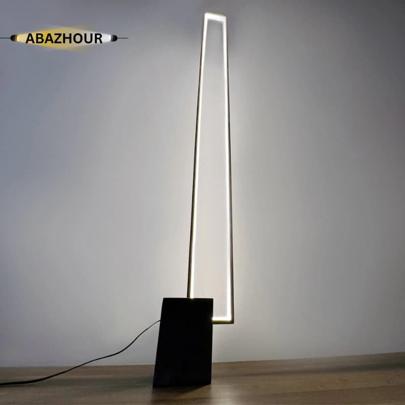 آباژور ایستاده مدرن LED مستطیل با بدنه آلومینیوم کد SM118 — تصویر ۲