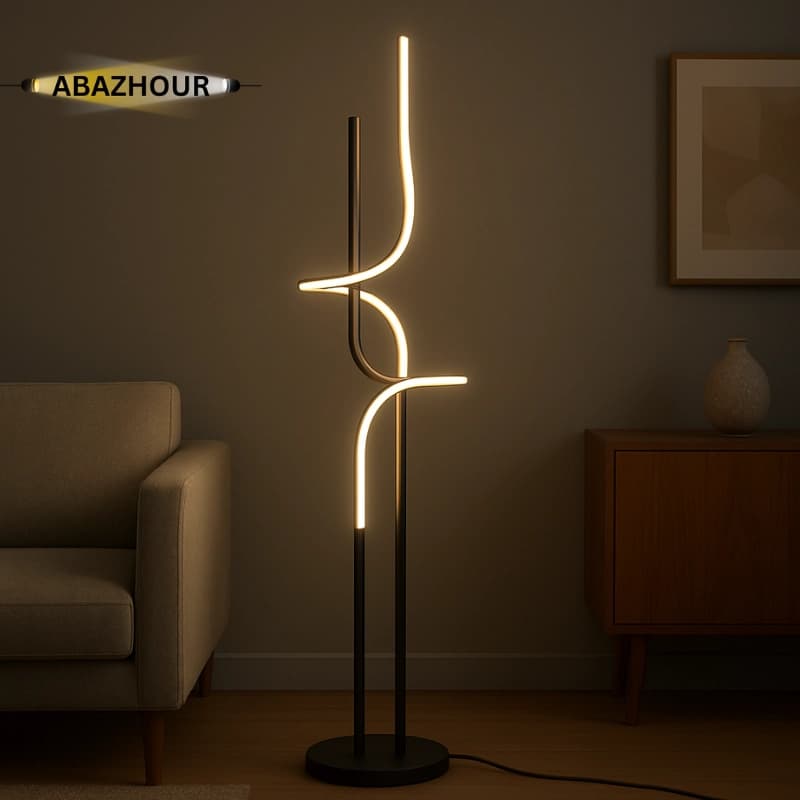 آباژور ایستاده مدرن LED دو تیکه کد SM115 — تصویر ۵