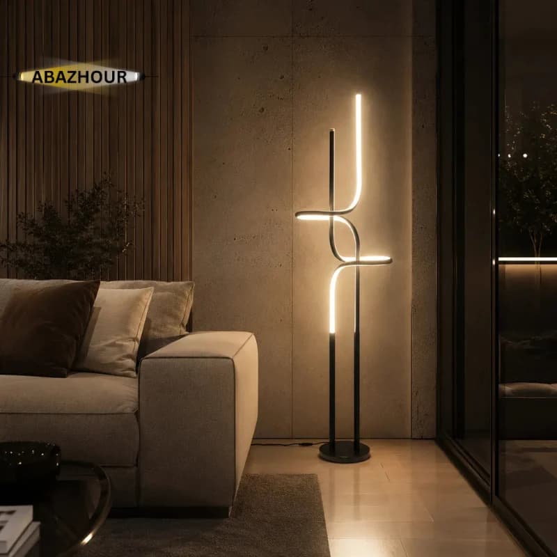 آباژور ایستاده مدرن LED دو تیکه کد SM115 — تصویر ۴