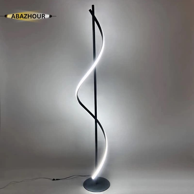 آباژور ایستاده مدرن LED منحنی با بدنه آلومینیوم کد SM116 — تصویر ۱۰