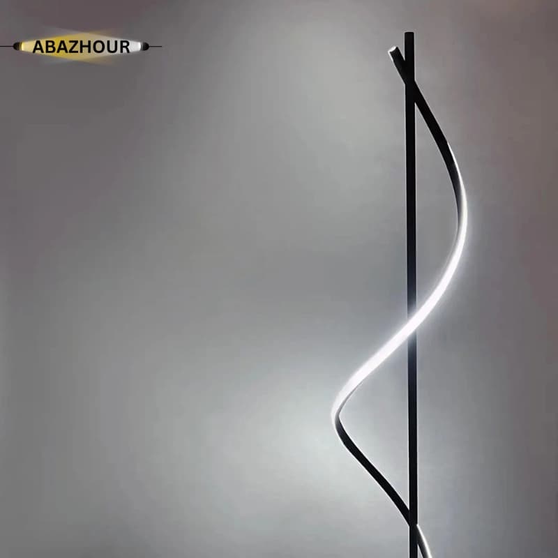 آباژور ایستاده مدرن LED منحنی با بدنه آلومینیوم کد SM116 — تصویر ۱۱