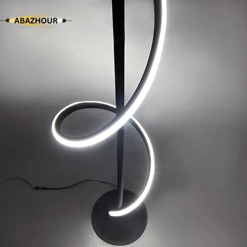 آباژور ایستاده مدرن LED منحنی با بدنه آلومینیوم کد SM116 — تصویر ۴