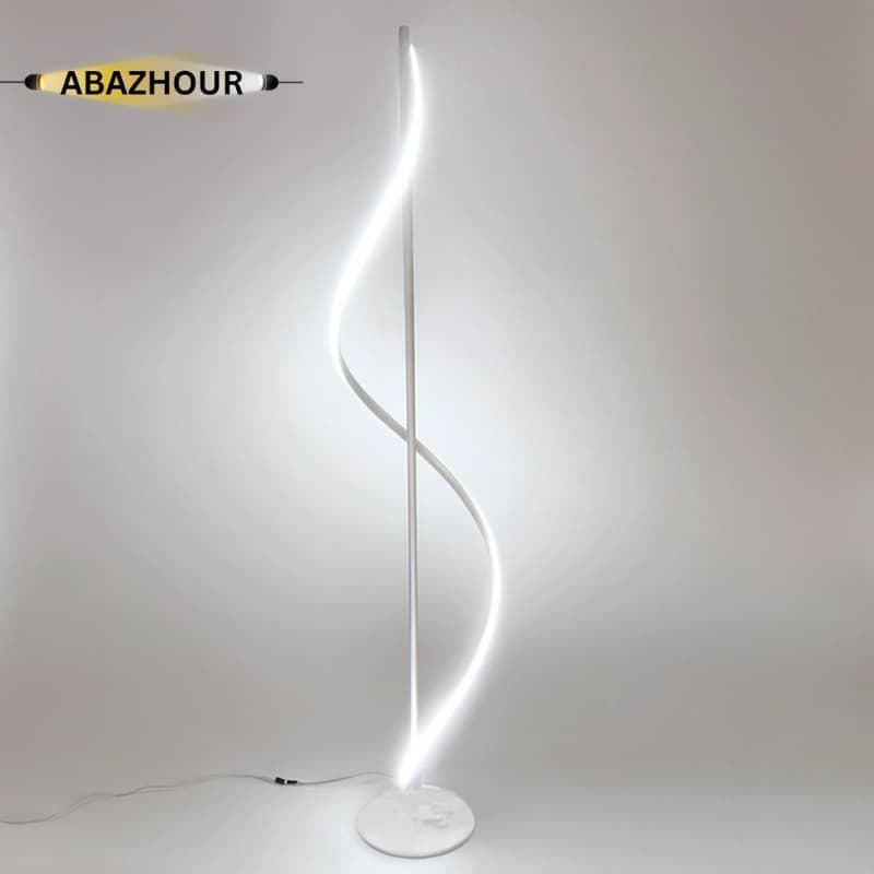 آباژور ایستاده مدرن LED منحنی با بدنه آلومینیوم کد SM116 — تصویر ۷