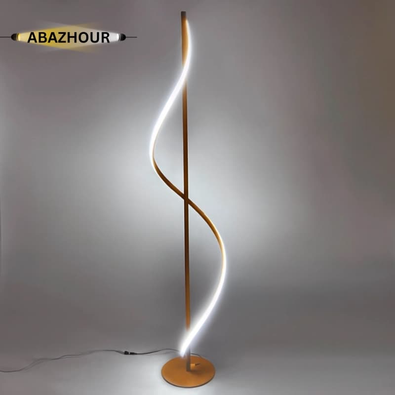 آباژور ایستاده مدرن LED منحنی با بدنه آلومینیوم کد SM116 — تصویر ۸