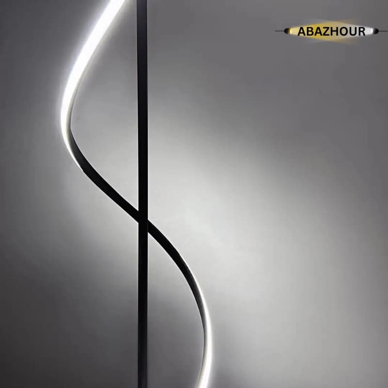 آباژور ایستاده مدرن LED منحنی با بدنه آلومینیوم کد SM116 — تصویر ۶