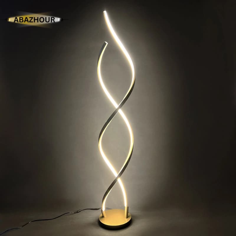 آباژور ایستاده مدرن LED منحنی با بدنه آلومینیوم کد SM128 — تصویر ۱۲