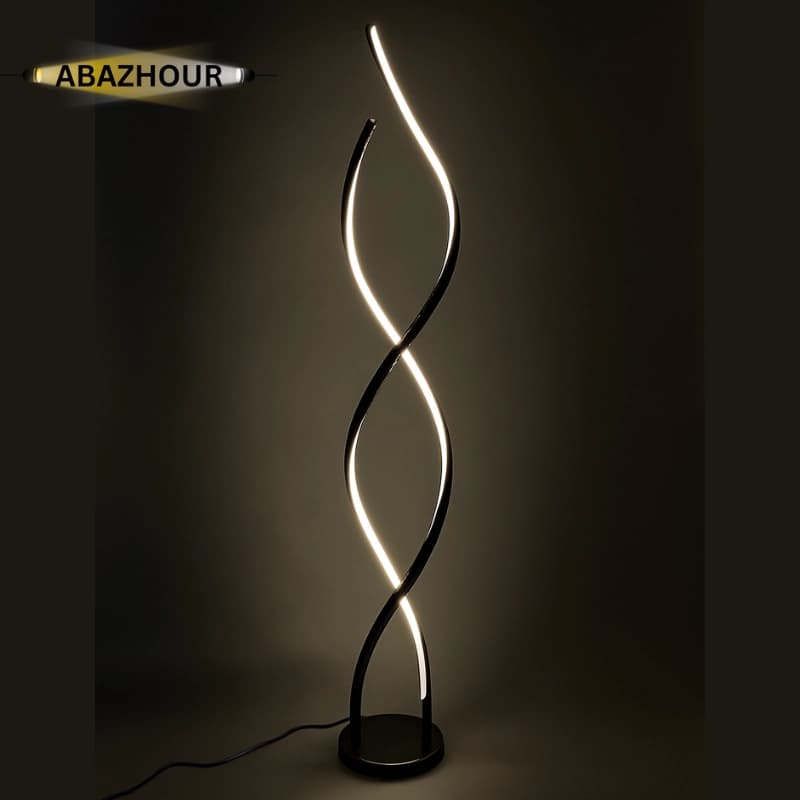آباژور ایستاده مدرن LED منحنی با بدنه آلومینیوم کد SM128 — تصویر ۳
