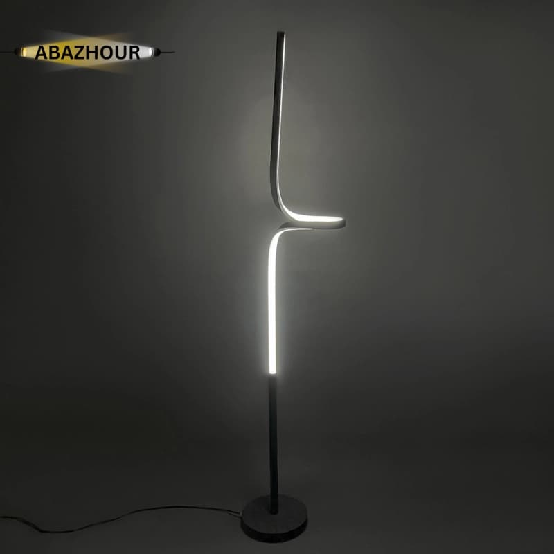 آباژور ایستاده مدرن LED تک شاخه‌ ای خمیده کد SM124 — تصویر ۱۰