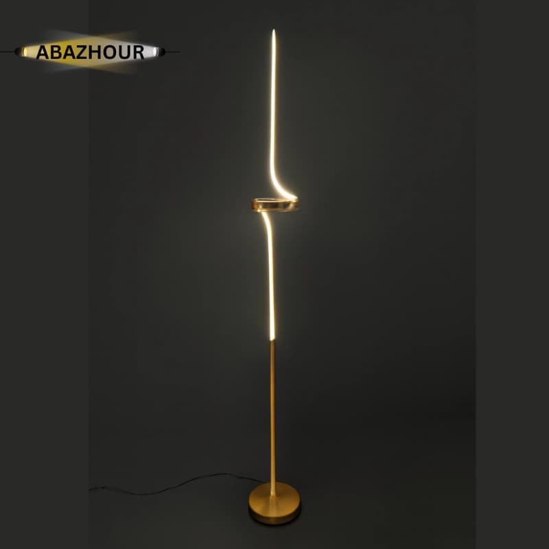 آباژور ایستاده مدرن LED تک شاخه‌ ای خمیده کد SM124 — تصویر ۱۲