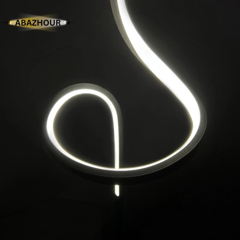 آباژور ایستاده مدرن LED تک شاخه‌ ای خمیده کد SM124 — تصویر ۷