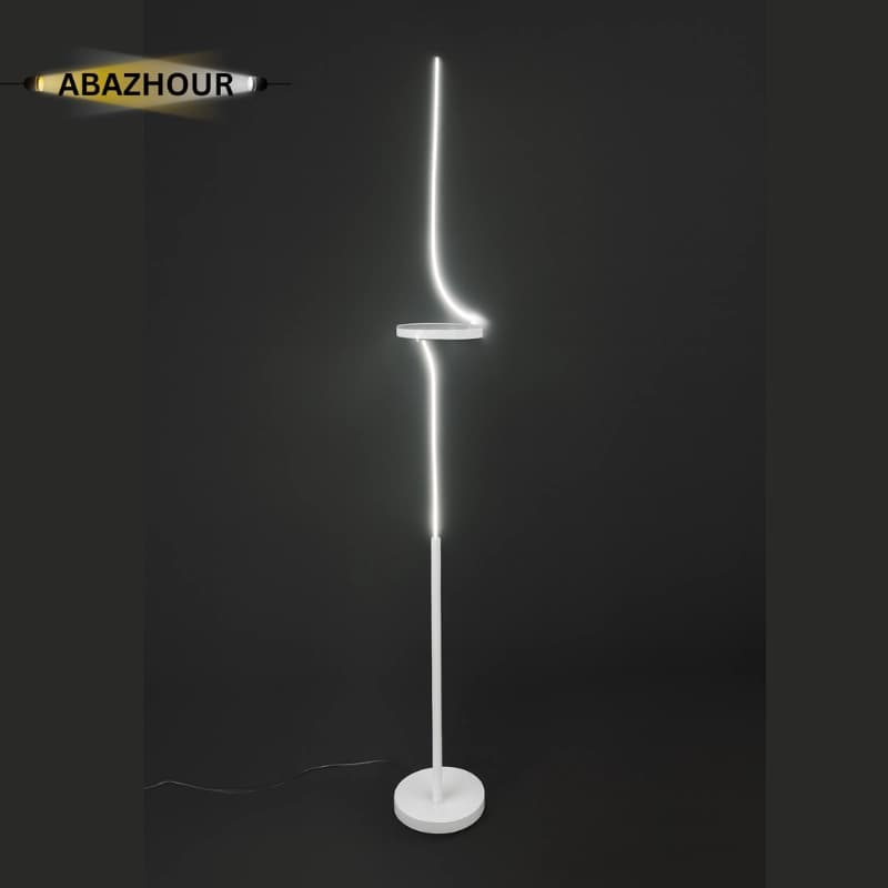 آباژور ایستاده مدرن LED تک شاخه‌ ای خمیده کد SM124 — تصویر ۶