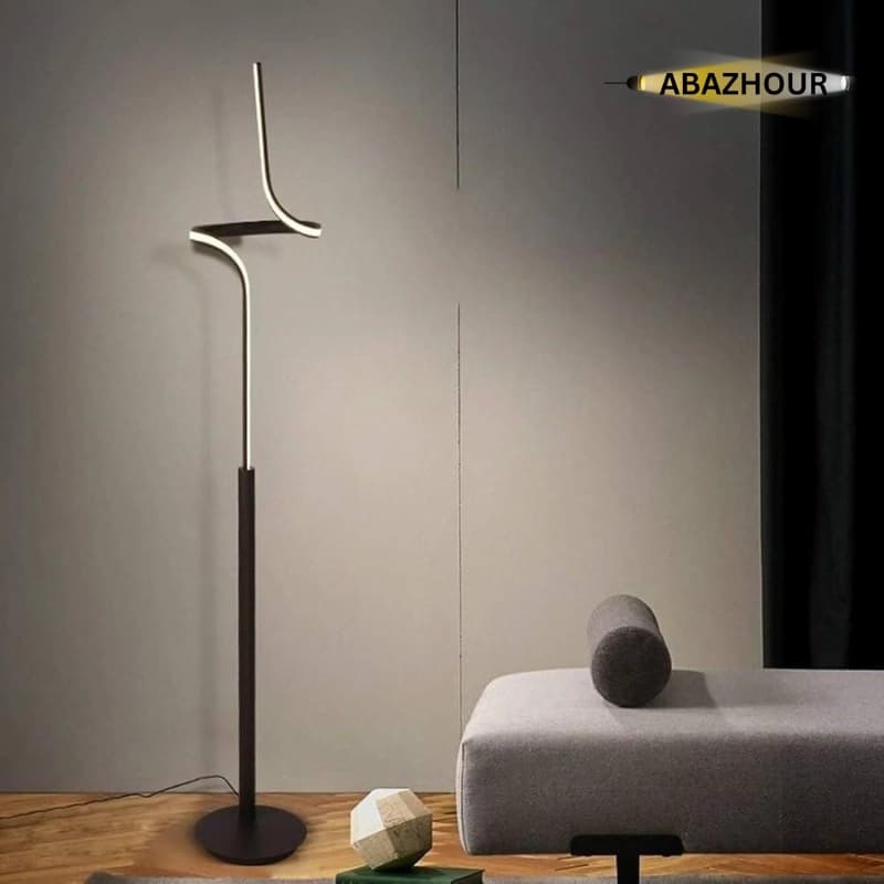 آباژور ایستاده مدرن LED تک شاخه‌ ای خمیده کد SM124 — تصویر ۵
