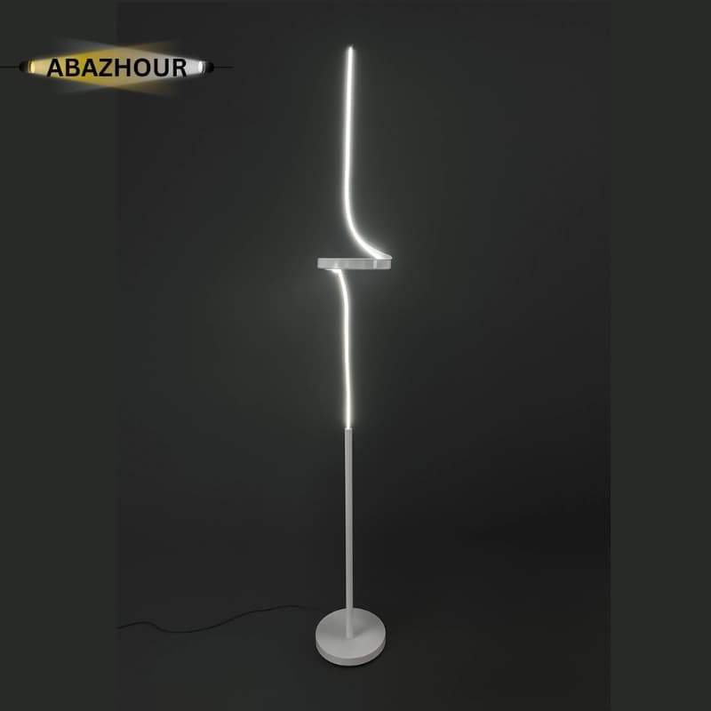 آباژور ایستاده مدرن LED تک شاخه‌ ای خمیده کد SM124 — تصویر ۸