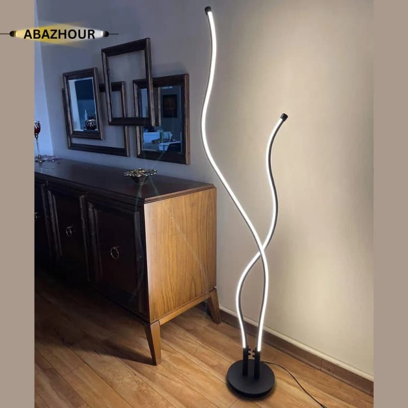 آباژور ایستاده مدرن LED دو شاخه ای کد SM126 — تصویر ۳