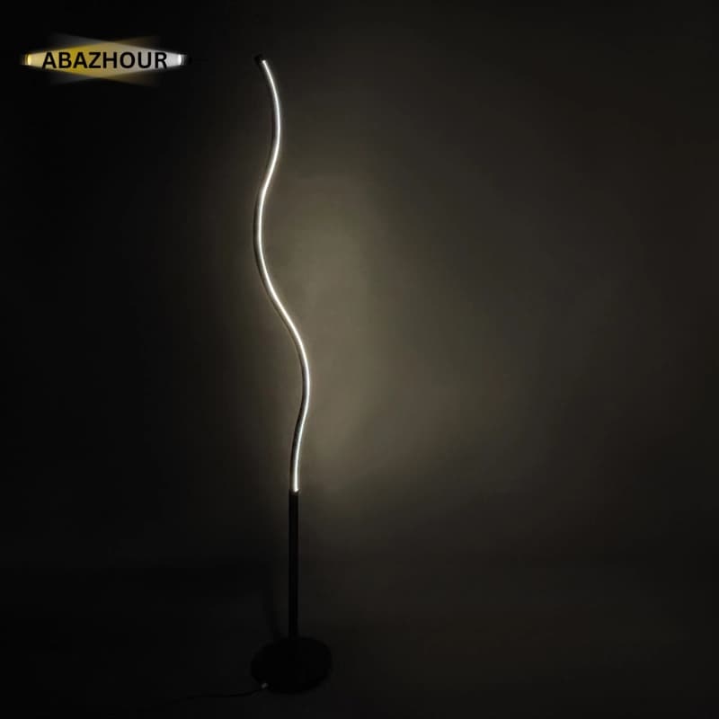 آباژور ایستاده مدرن LED تک شاخه ای منحنی کد SM125 — تصویر ۵