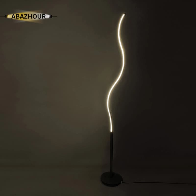آباژور ایستاده مدرن LED تک شاخه ای منحنی کد SM125