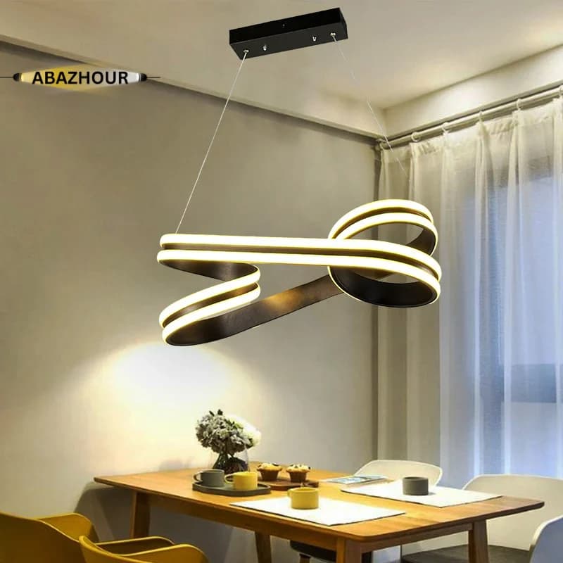 لوستر مدرن منحنی LED با ریموت کنترل کد CM461 — تصویر ۱۰