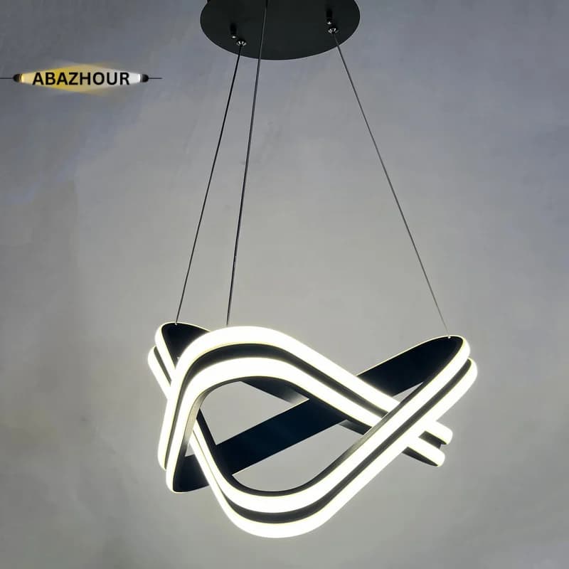 لوستر مدرن LED مثلثی طرح ستاره با ریموت کنترل کد CM459 — تصویر ۹
