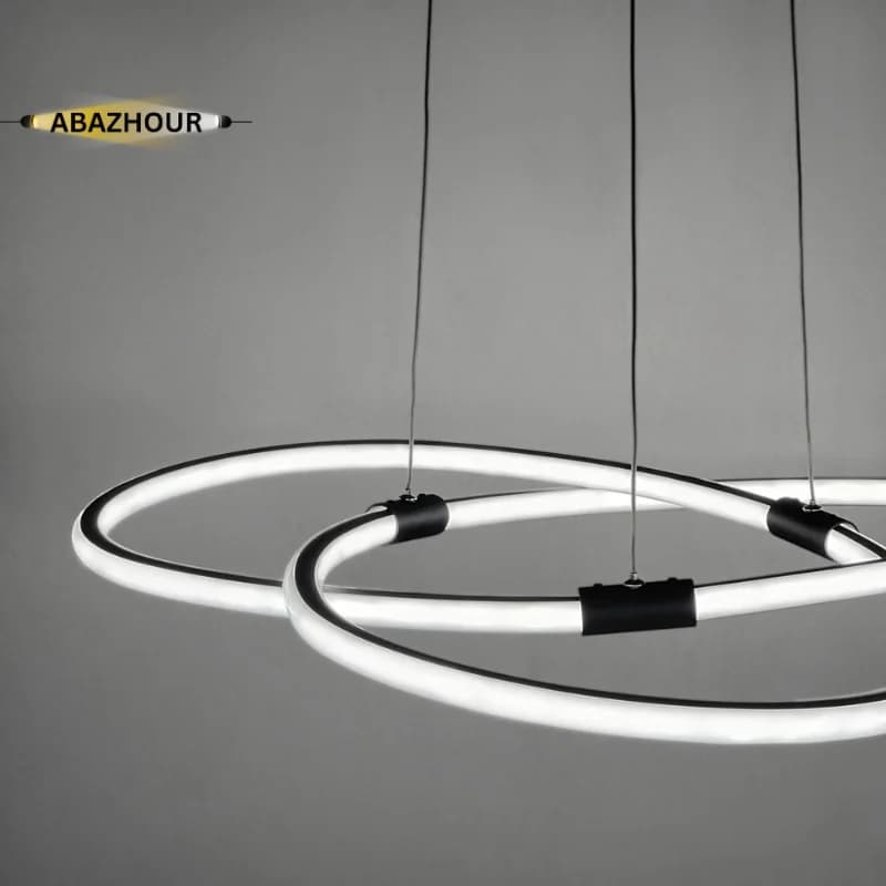لوستر حلقه ای مدرن LED با ریموت کنترل کد CM435 — تصویر ۱۱