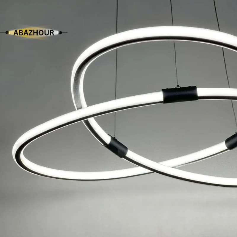 لوستر حلقه ای مدرن LED با ریموت کنترل کد CM435 — تصویر ۴