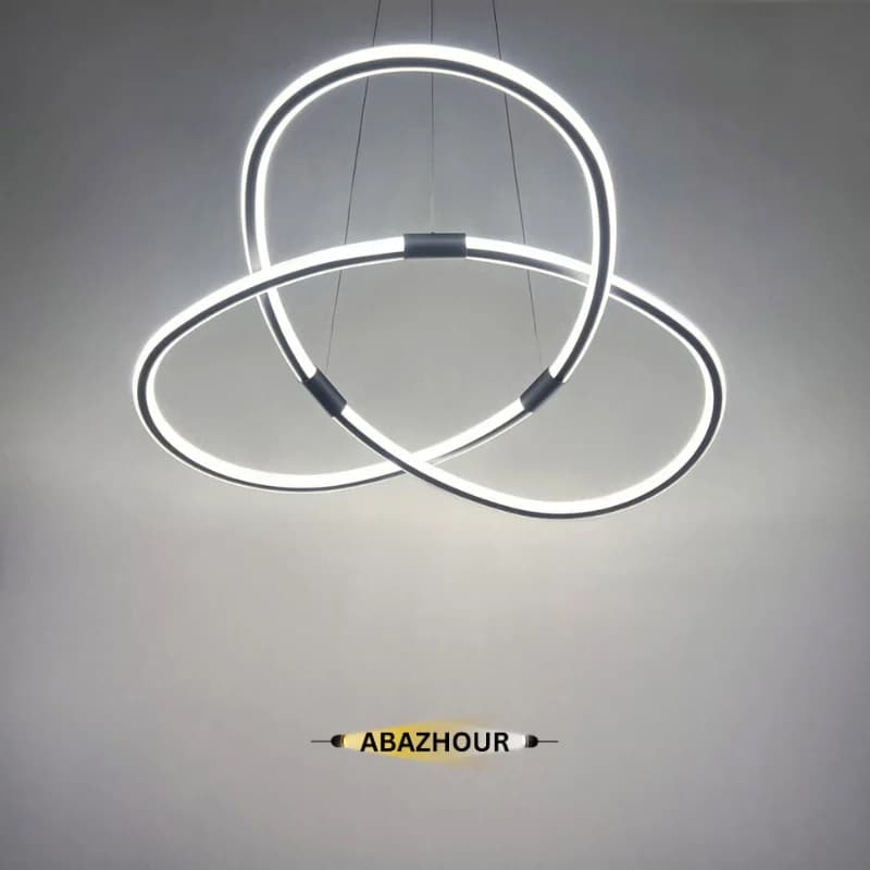 لوستر حلقه ای مدرن LED با ریموت کنترل کد CM435 — تصویر ۲