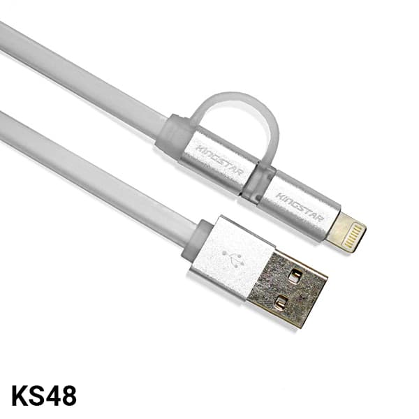 کابل شارژ 1 متری دو کاره کینگ‌ استار KS48 — تصویر ۲