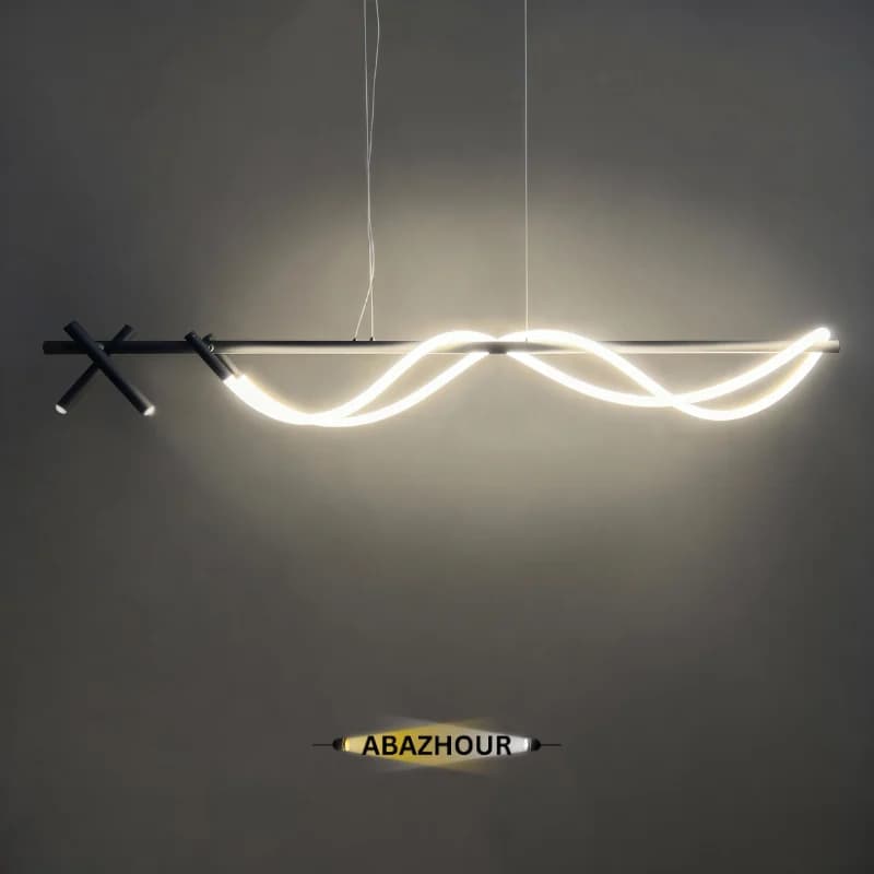 لوستر خطی مدرن LED با بدنه آلومینیوم کد CM434 — تصویر ۹