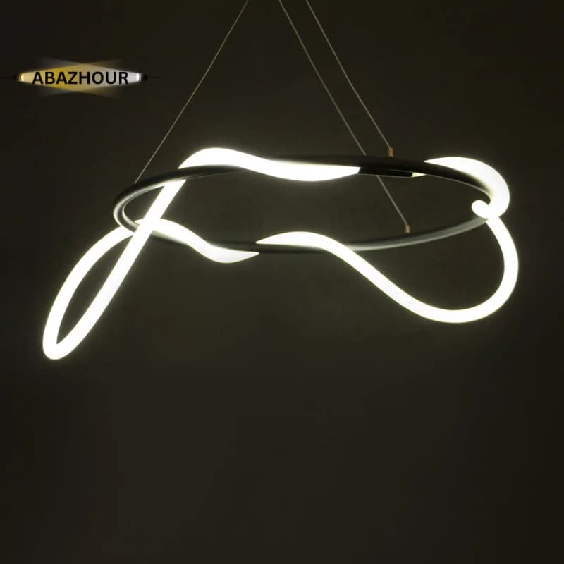 لوستر حلقه ای مدرن LED با قطر 70 سانتی کد CM433 — تصویر ۵