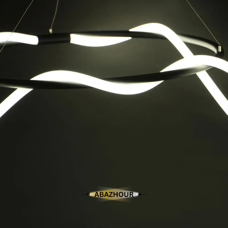لوستر حلقه ای مدرن LED با قطر 70 سانتی کد CM433 — تصویر ۳