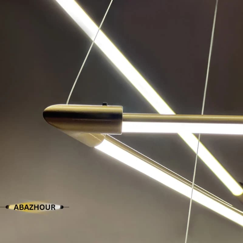 لوستر مدرن مثلث LED با بدنه آلومینیوم کد CM432 — تصویر ۷