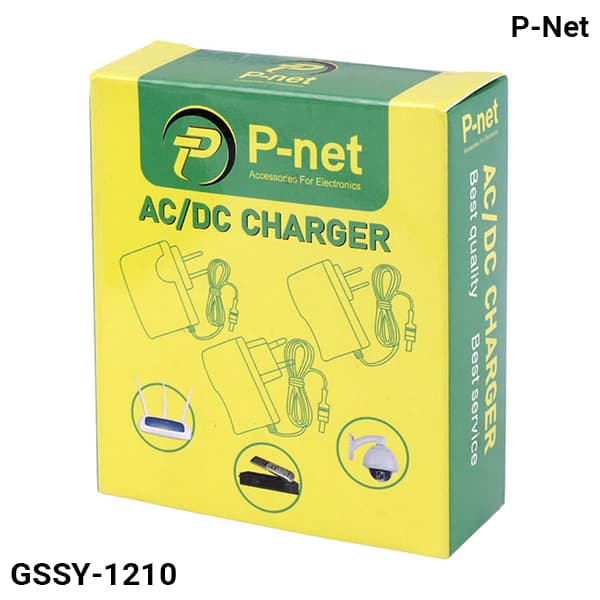 آداپتور دو سر فیش پی نت 12 ولت 1 آمپر GSSY-1210 — تصویر ۳