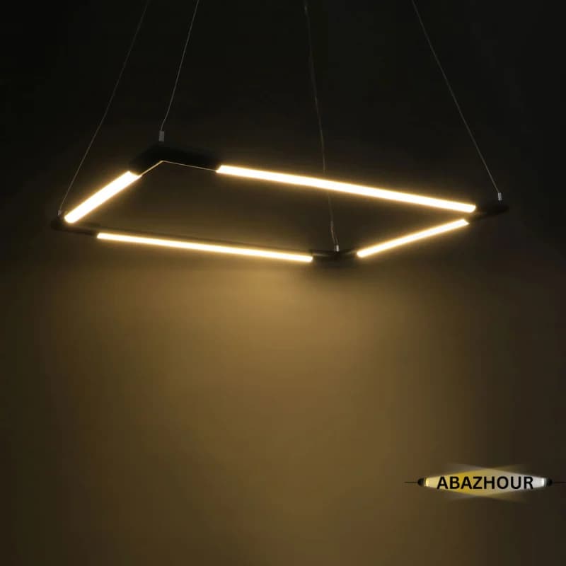 لوستر مدرن LED مستطیل با ریموت کنترل کد CM427 — تصویر ۹