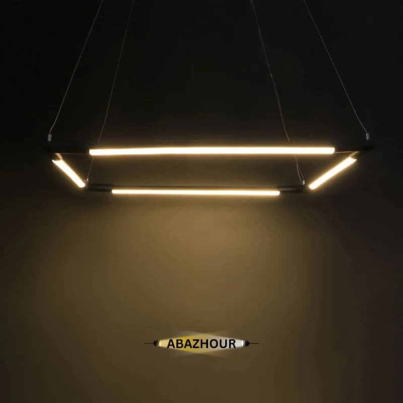 لوستر مدرن LED مستطیل با ریموت کنترل کد CM427 — تصویر ۸