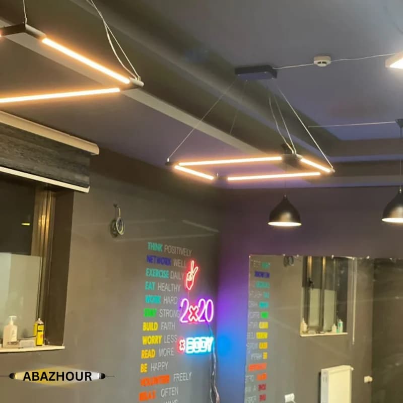 لوستر مدرن LED مستطیل با ریموت کنترل کد CM427 — تصویر ۶