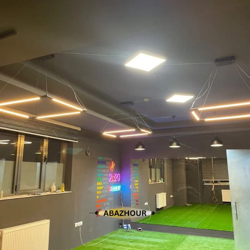 لوستر مدرن LED مستطیل با ریموت کنترل کد CM427 — تصویر ۷