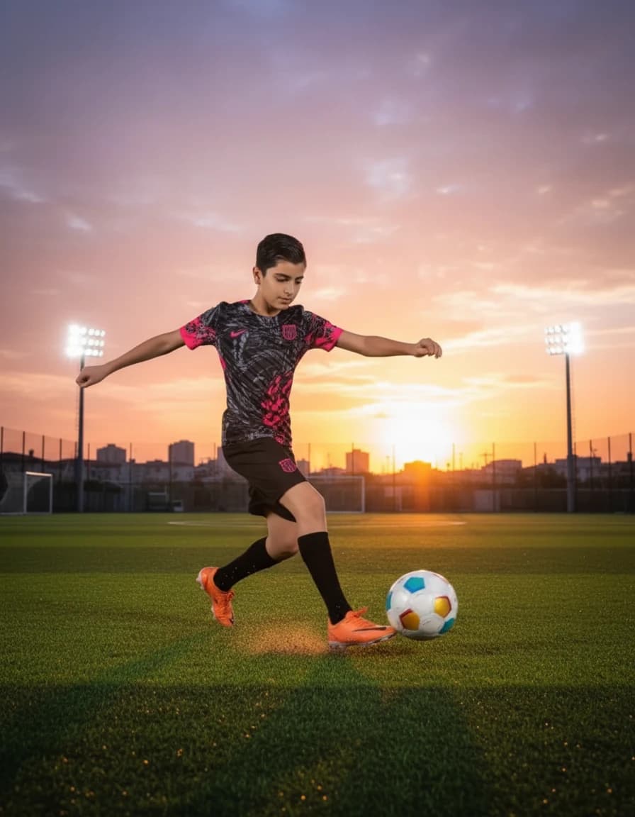 کیت اژدهای بارسلونا بچگانه 2025 مدل Pink Dragon | لباس فوتبال کودک — تصویر ۶