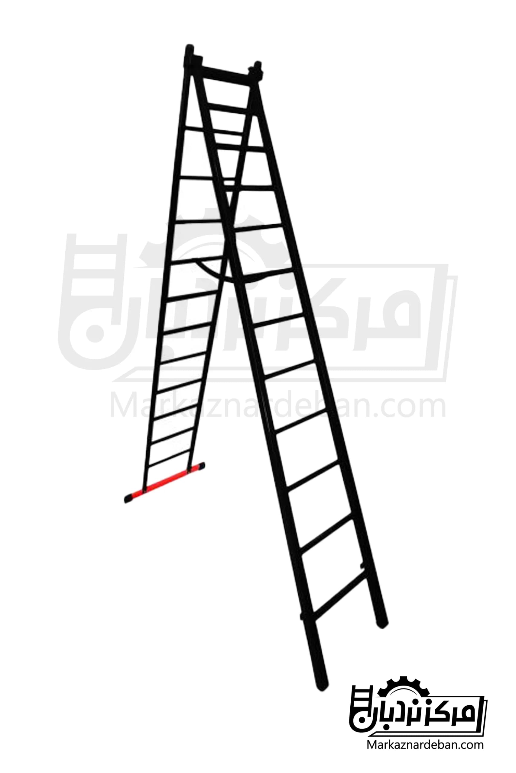 نردبان مخابراتی آهنی کشویی ۷ متری ۲ تکه ۲۵ پله ماندگار مدل پارس