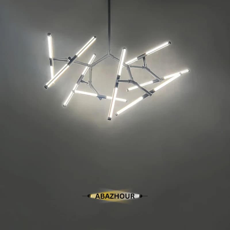 لوستر مدرن 16 شلعه LED با بدنه آلومینیوم کد CM422 — تصویر ۲