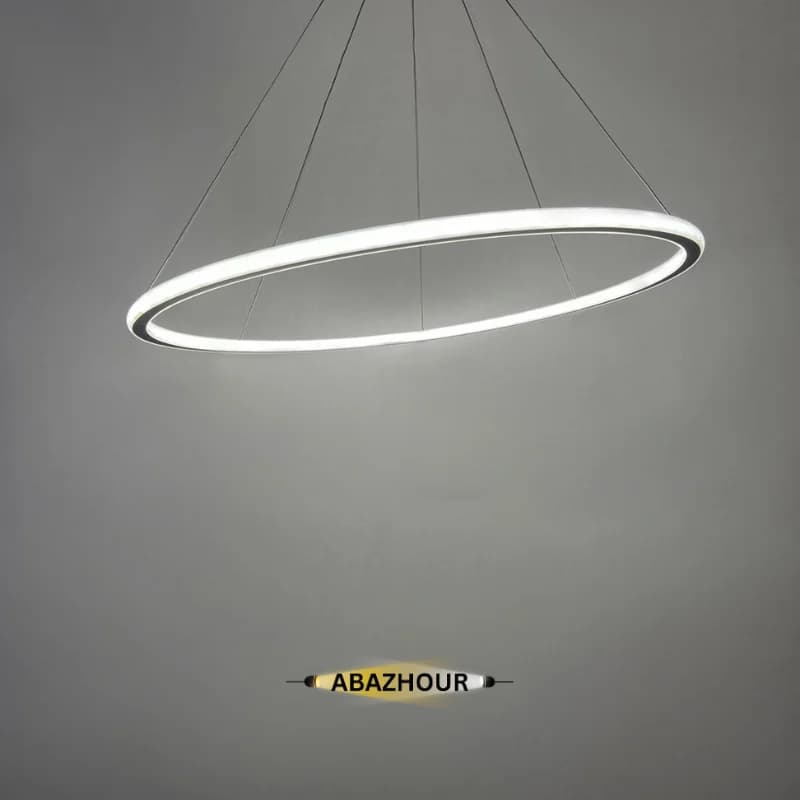 لوستر مدرن دایره‌ ای دو طرف نور حلقه ای LED کد CM416 — تصویر ۳