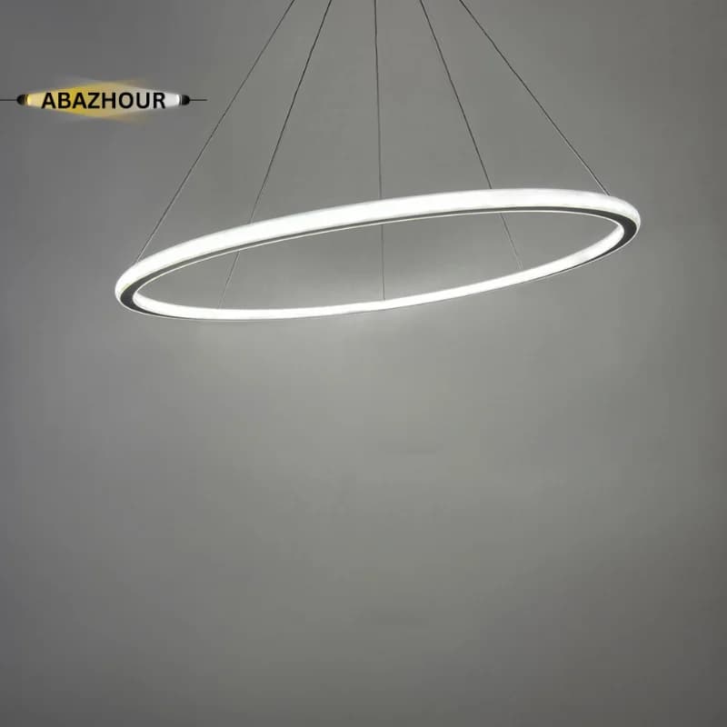 لوستر مدرن دایره‌ ای دو طرف نور حلقه ای LED کد CM416 — تصویر ۴
