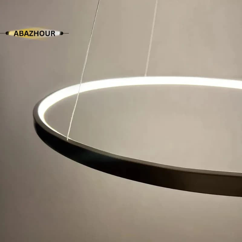 لوستر دایره ای مدرن دو حلقه ای LED کد CM408 — تصویر ۳