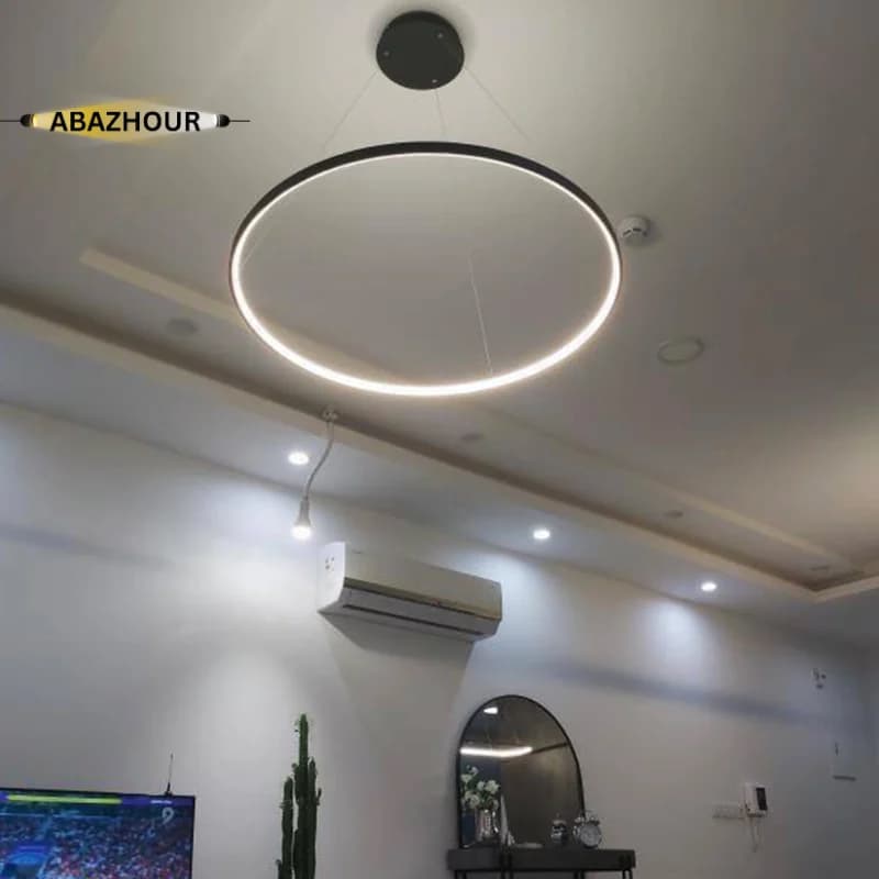 لوستر سقفی مدرن تک حلقه ای LED کد CM407 — تصویر ۱۱
