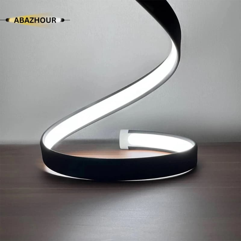 آباژور رومیزی مدرن LED منحنی 75 سانتی کد RM105 — تصویر ۵